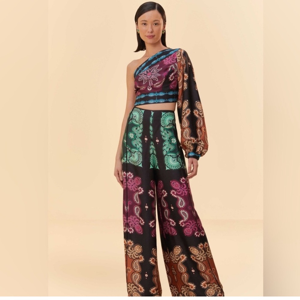 FARM RIO Multicolor Sweet Mermaids Asymmetric Jumpsuit NWT XXS